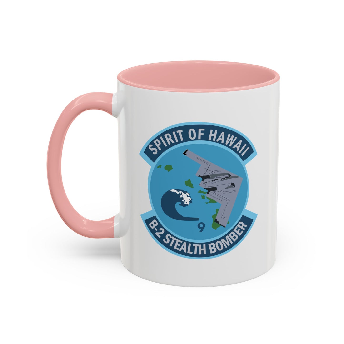 Accent Coffee Mug (11oz & 15oz) - USAF - B2 - Spirit of Hawaii - Stealth Bomber wo txt X 300
