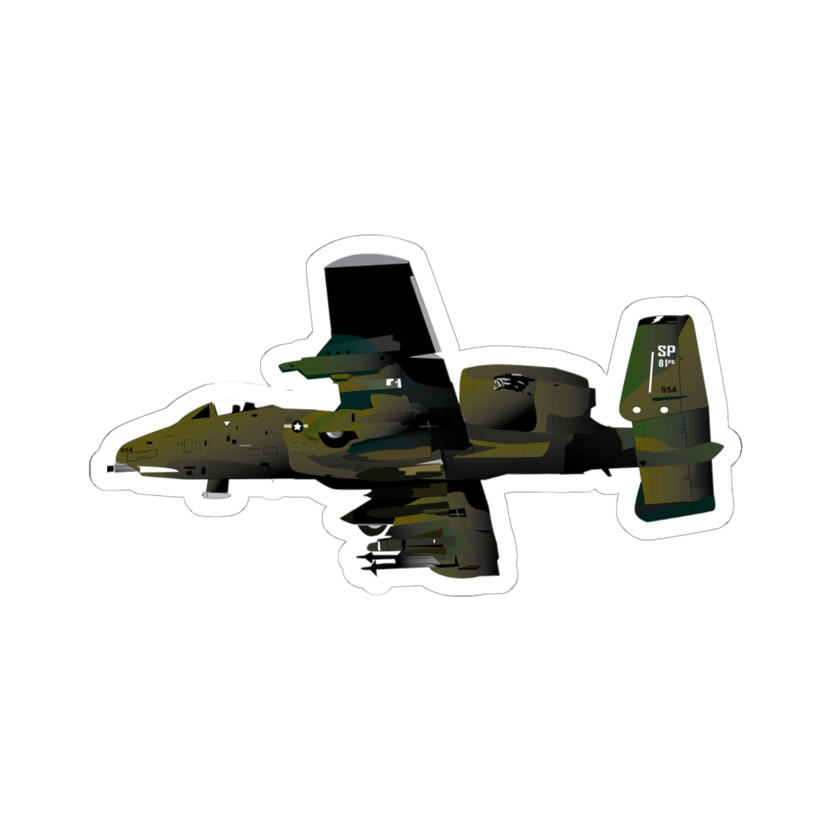 Kiss-Cut Stickers - Aircraft - A-10 Wart Hog X 300