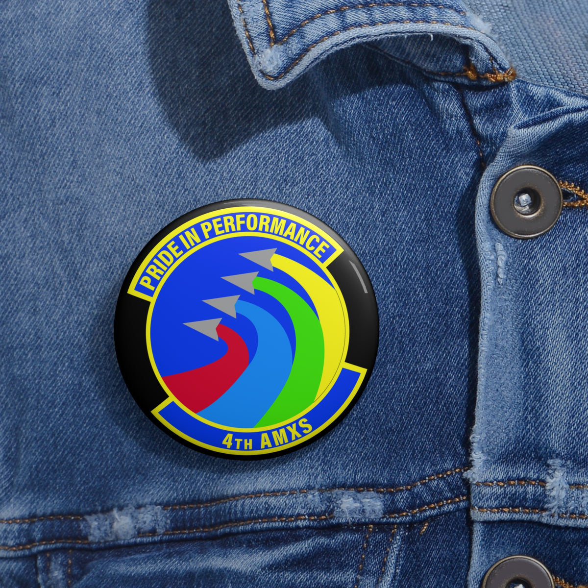 Custom Pin Button - USAF - 4th Aircraft Maintenance Sq wo txt
