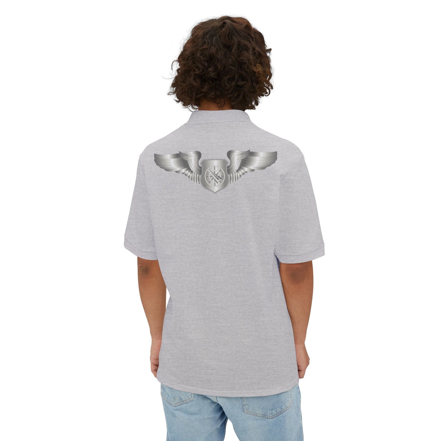 Men's Piqué Polo - USAF - Air Battle Manager - Basic Wings wo Txt