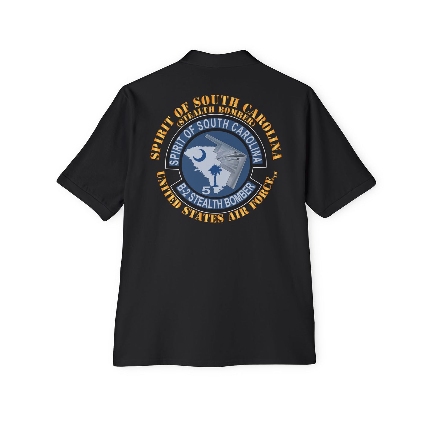 Men's Piqué Polo - USAF - B2 - Spirit of South Carolina Stealth Bomber X 300