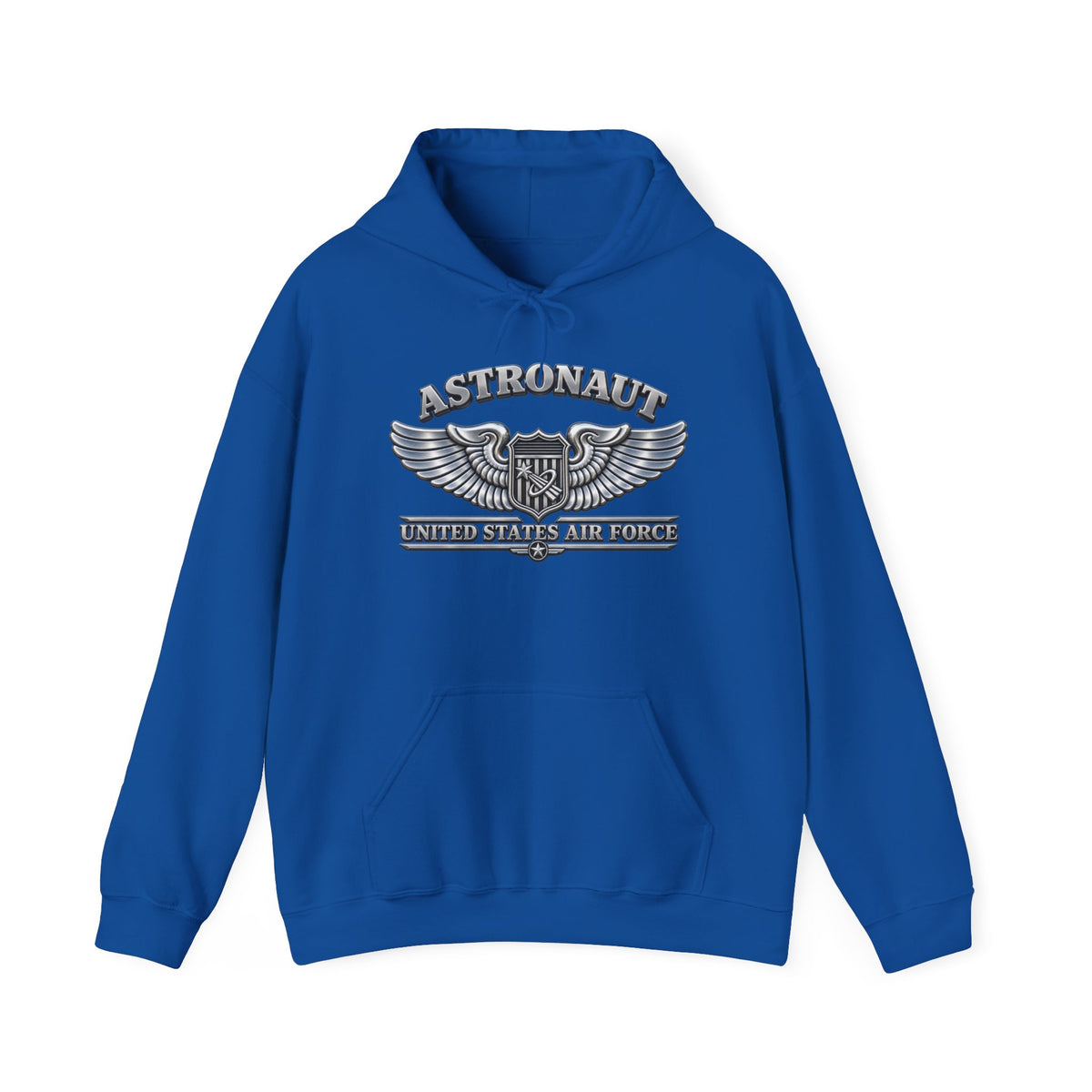 Unisex Heavy Blend Hooded Sweatshirt - USAF - Basic Astronaut Badge - United States Air Force - 3D - Enhanced