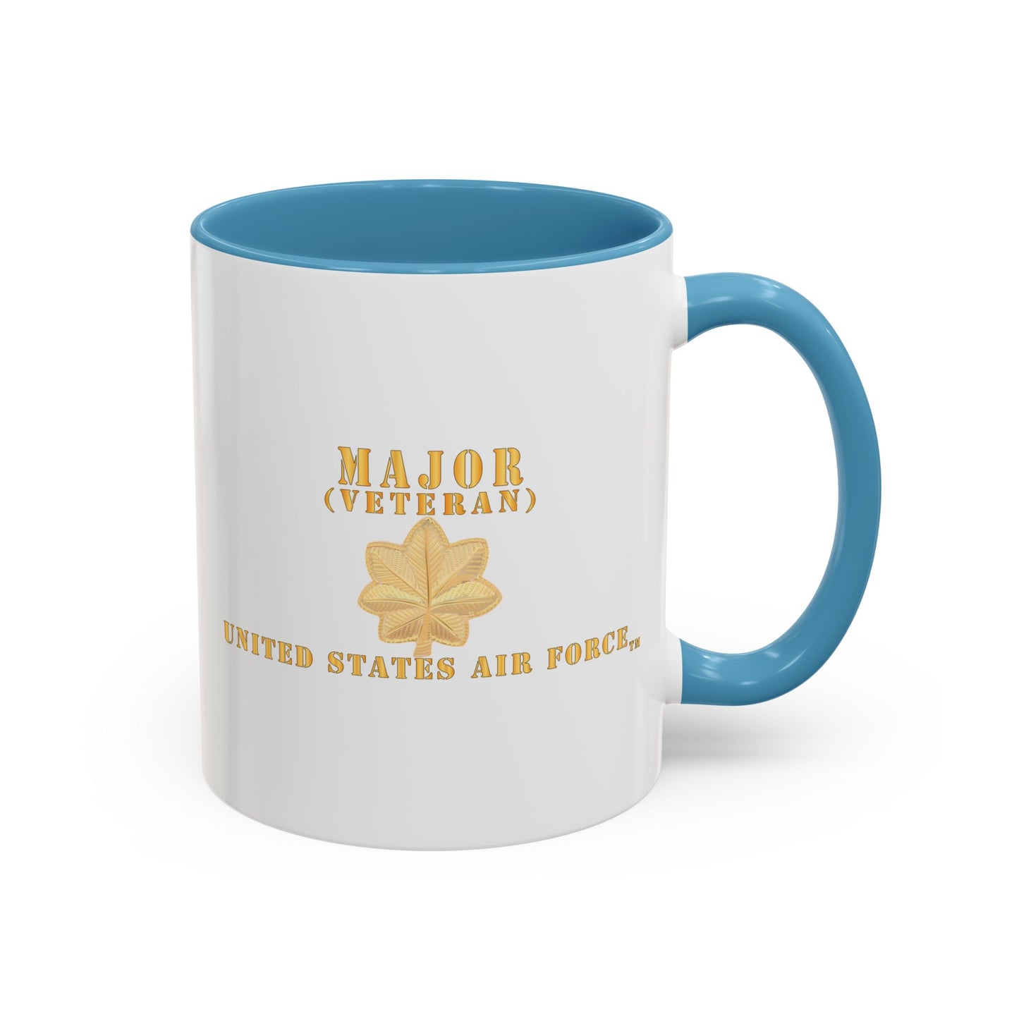 Accent Coffee Mug (11oz & 15oz) - USAF - Major - MAJ - Veteran X 300