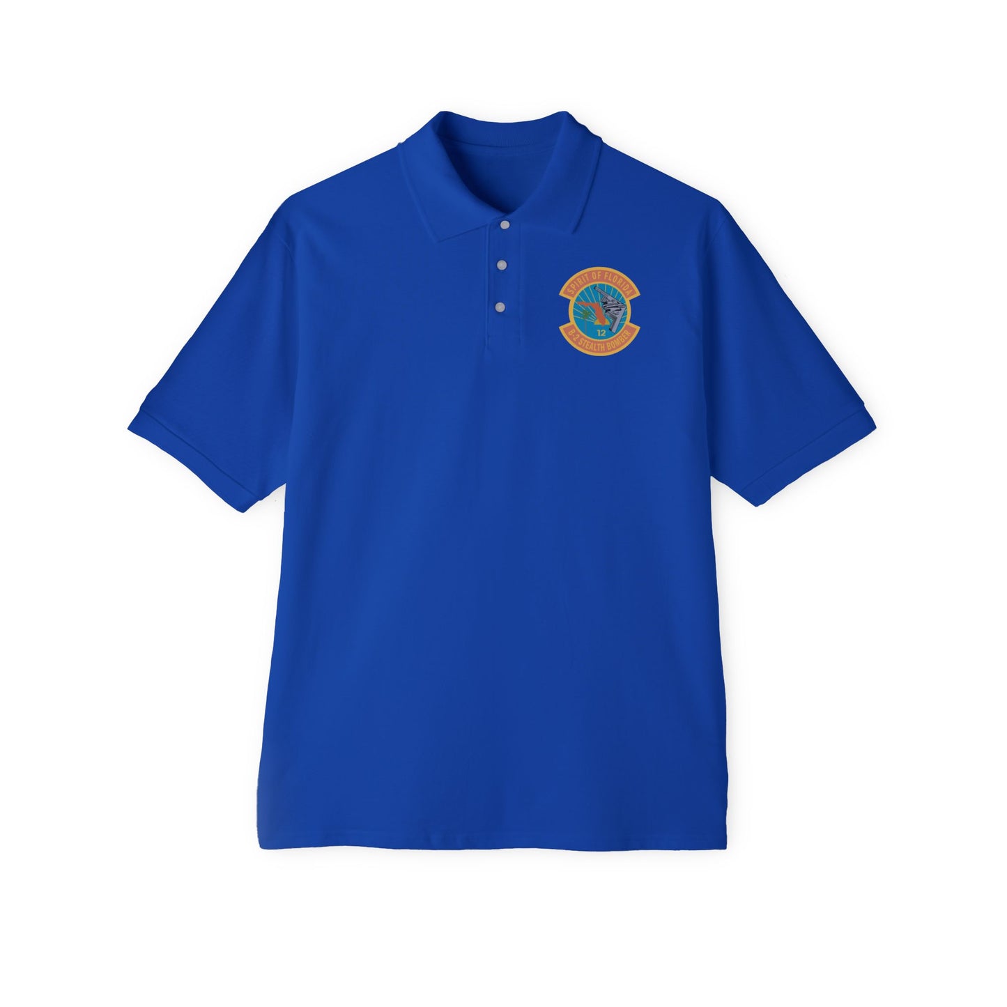 Men's Piqué Polo - USAF - B2 - Spirit of Florida - Stealth Bomber wo txt X 300
