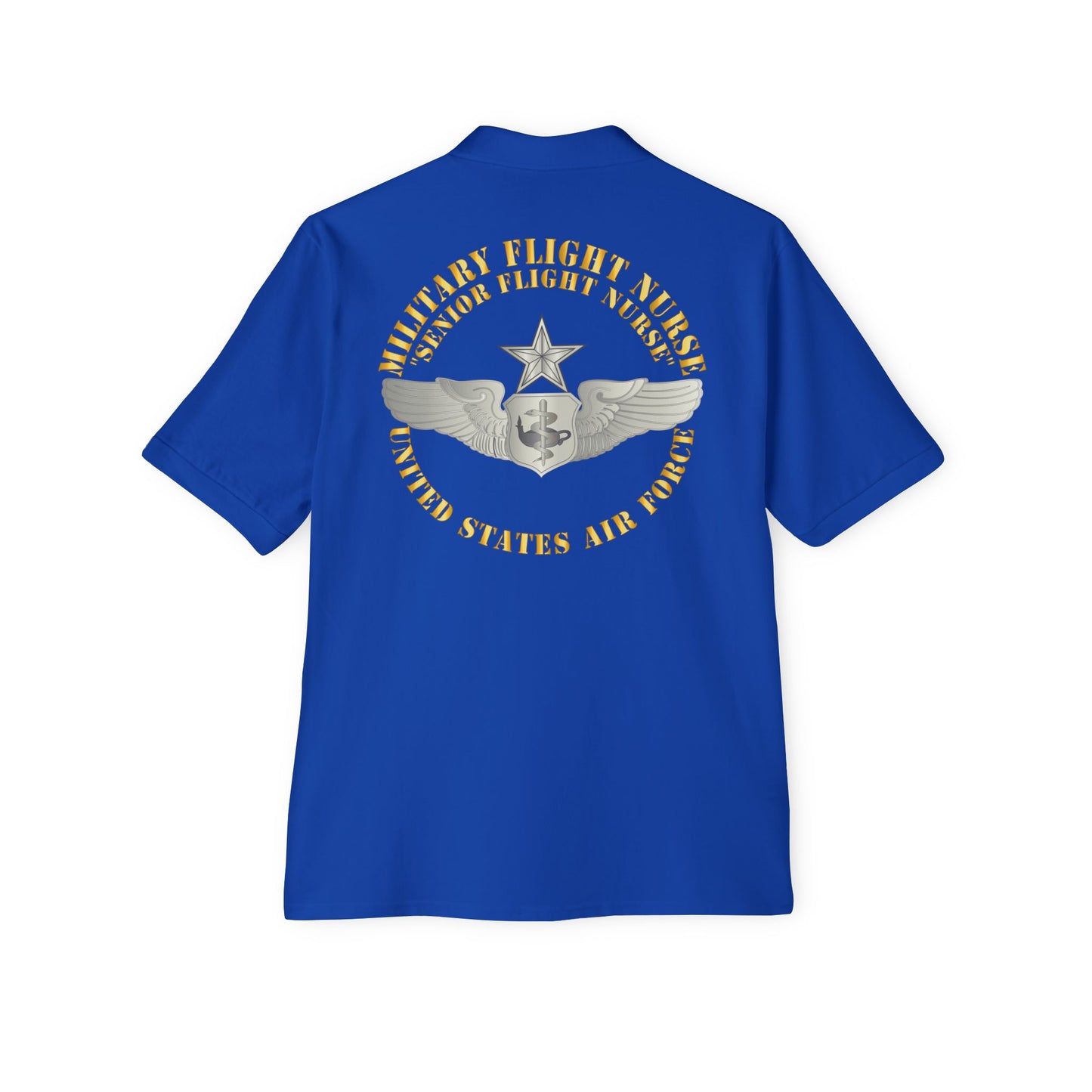 Men's Piqué Polo - USAF - Military Flight Nurse - Flight Nurse - Senior