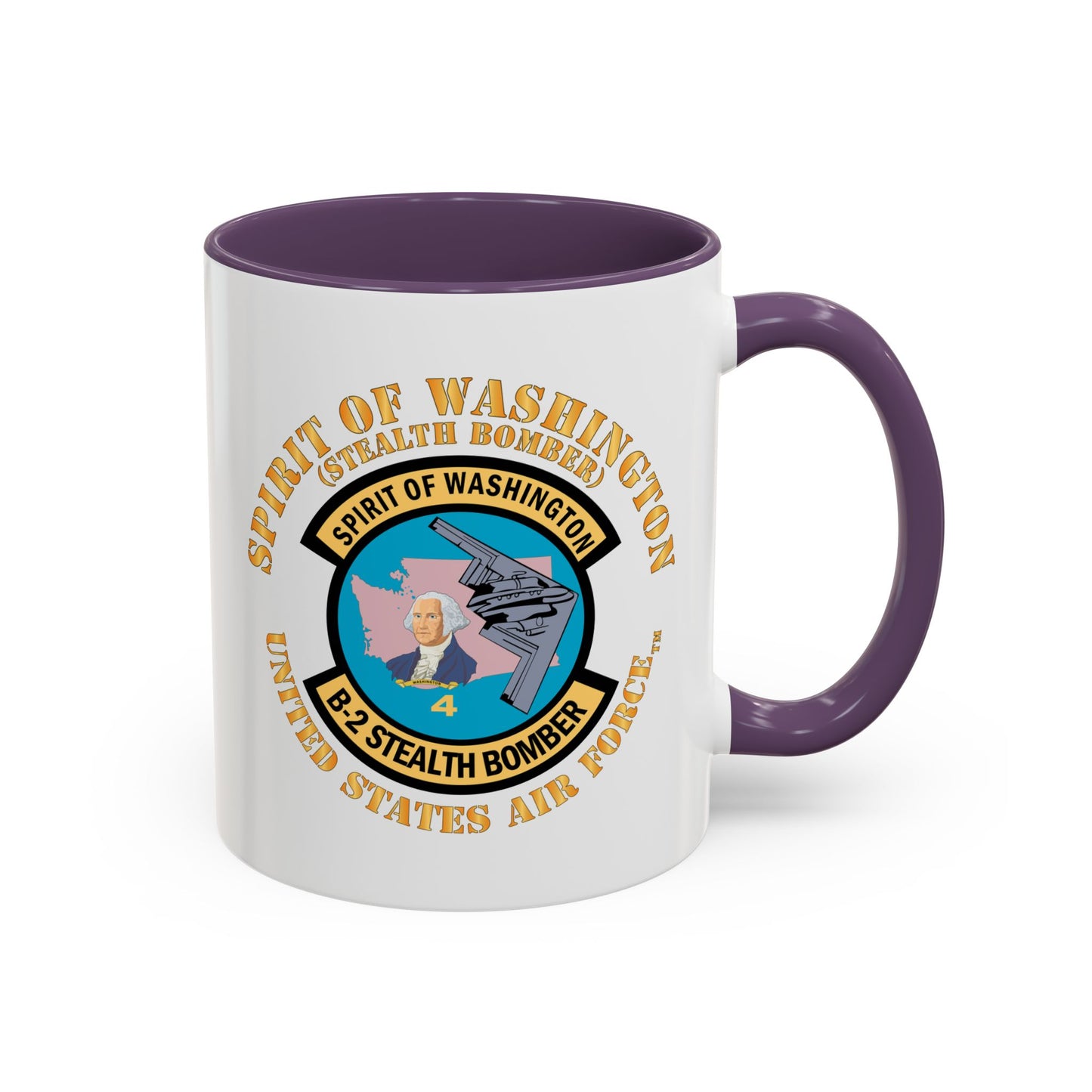 Accent Coffee Mug (11oz & 15oz) - USAF - B2 - Spirit of Washington - Stealth Bomber X 300