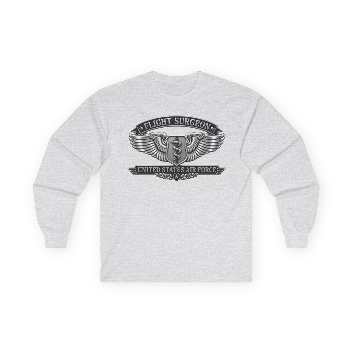 Unisex Ultra Cotton Long Sleeve Tee - USAF - Flight Surgeon Badge - United States Air Force - 3D - Enhanced