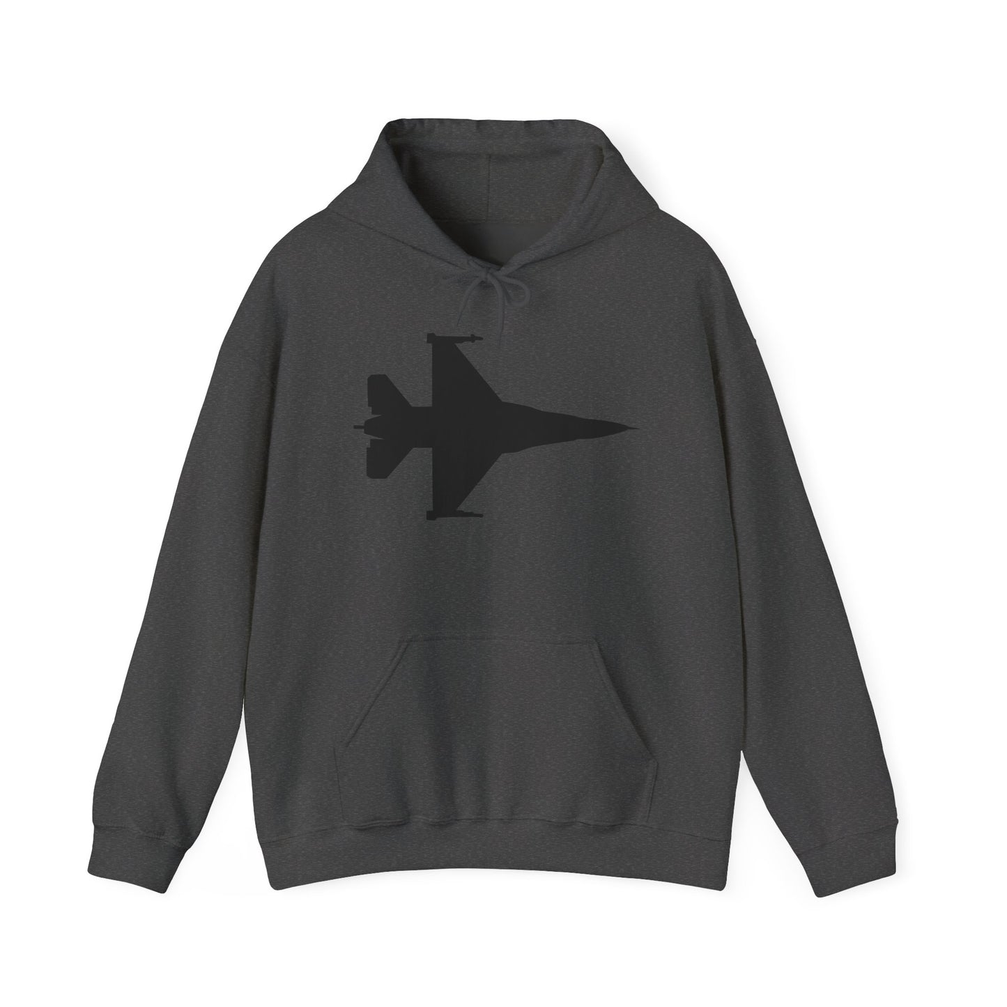 Unisex Heavy Blend Hooded Sweatshirt - Aircraft - F-16 -Top - Silhouette - wo Txt X 300