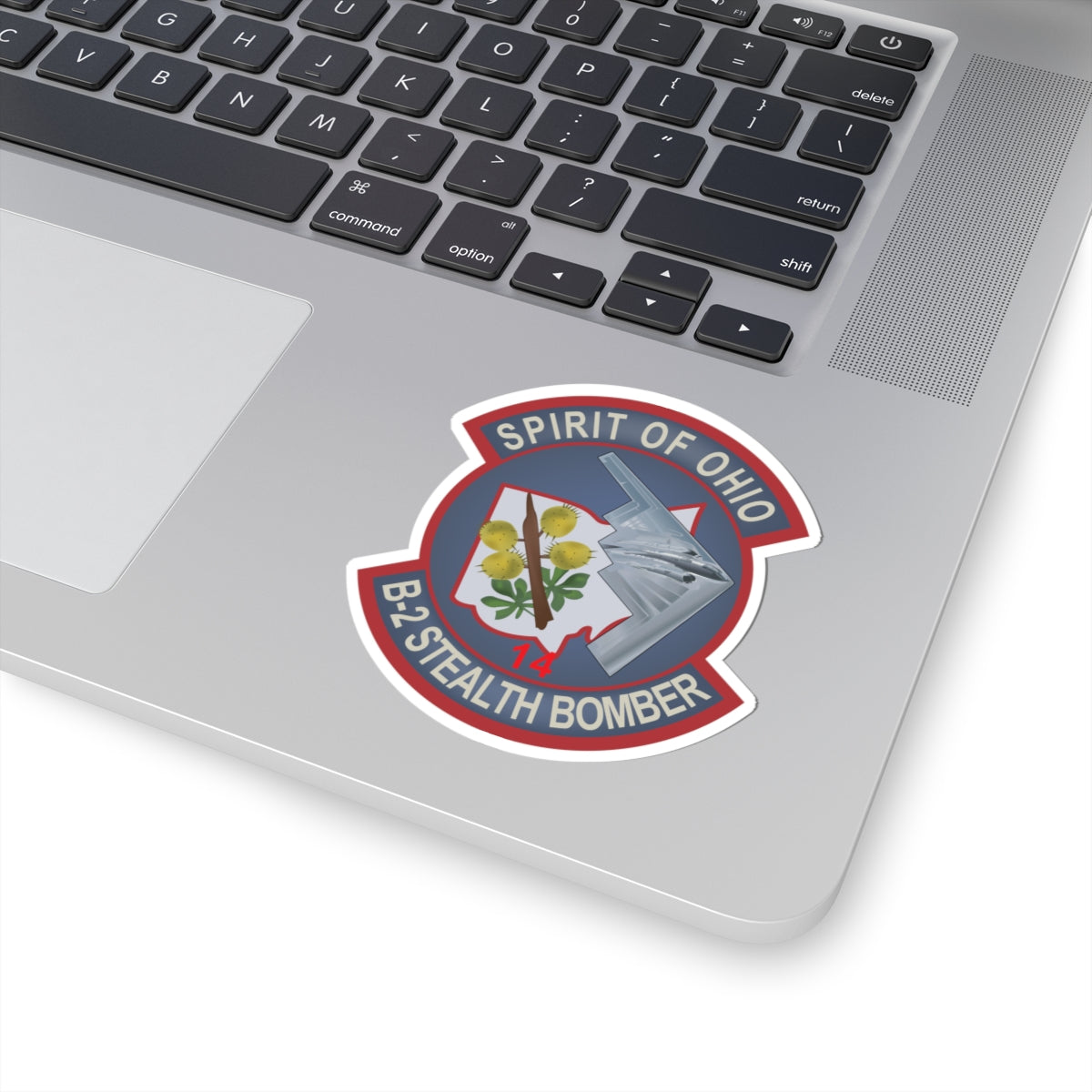 Kiss-Cut Stickers - USAF - B2 - Spirit of Ohio - Stealth Bomber wo txt X 300