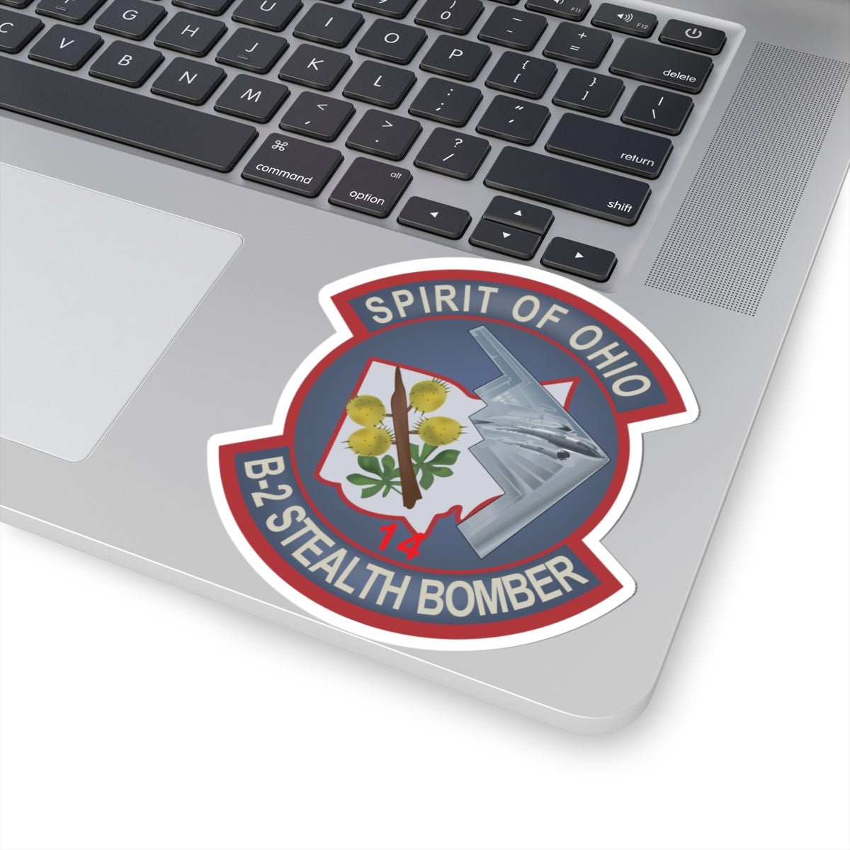 Kiss-Cut Stickers - USAF - B2 - Spirit of Ohio - Stealth Bomber wo txt X 300