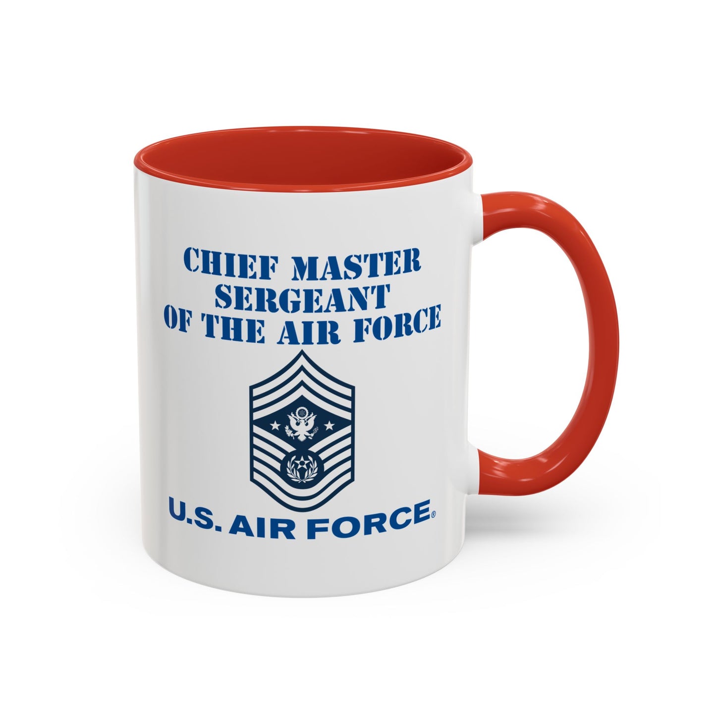 Accent Coffee Mug (11oz & 15oz) - USAF - Chief Master Sergeant of the Air Force (E9d) - US Air Force w Text X 300