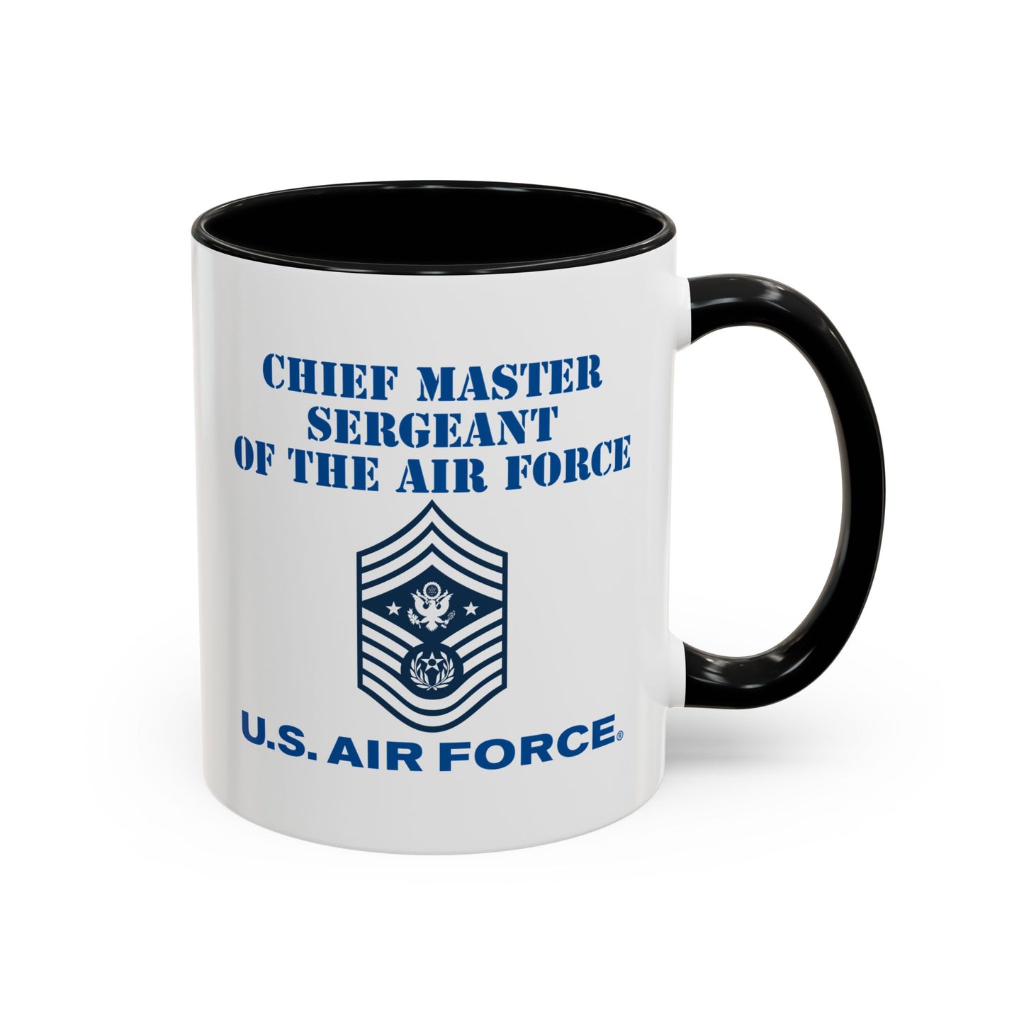 Accent Coffee Mug (11oz & 15oz) - USAF - Chief Master Sergeant of the Air Force (E9d) - US Air Force w Text X 300