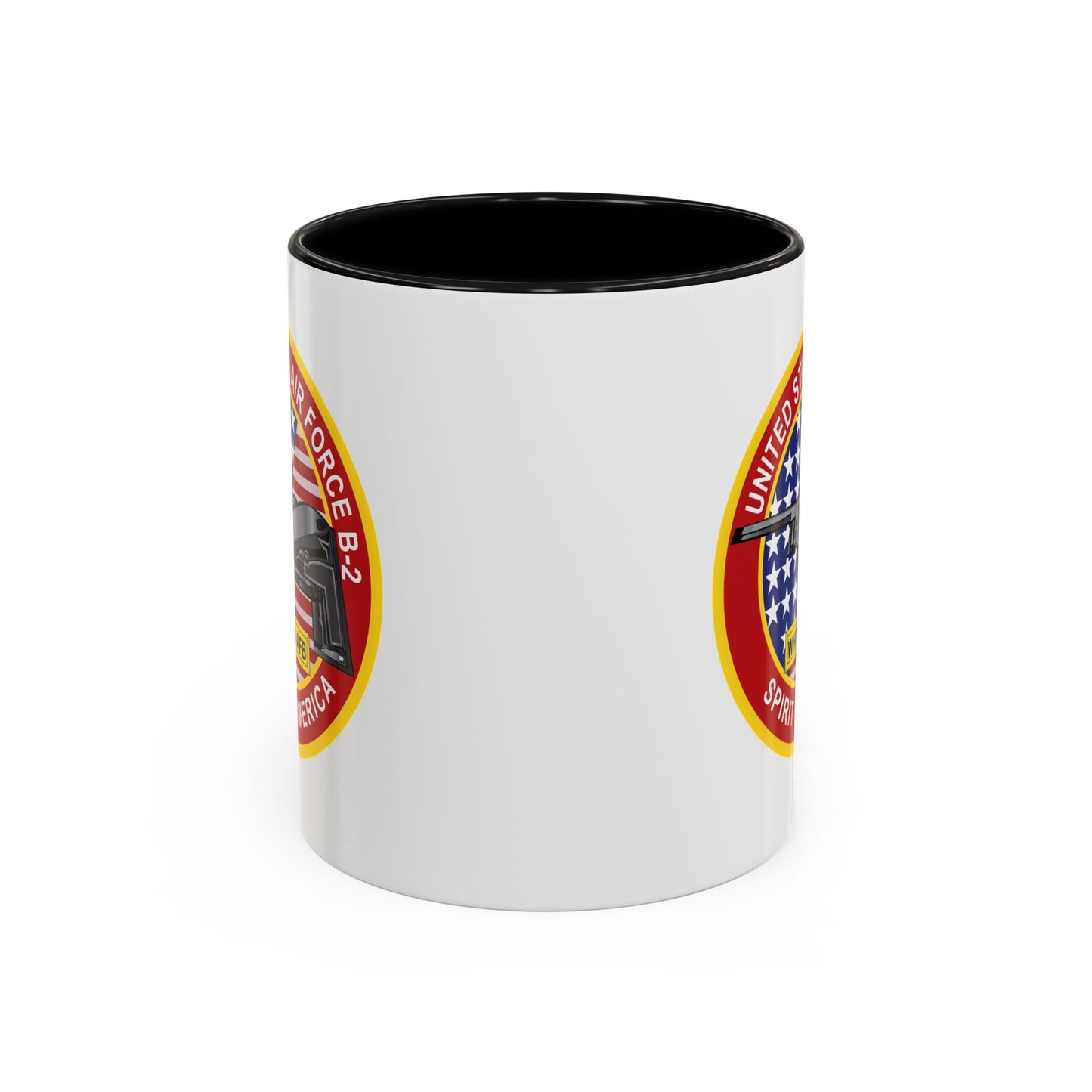 Accent Coffee Mug (11oz & 15oz) - USAF - B2 - Spirit - Stealth Bomber wo Txt