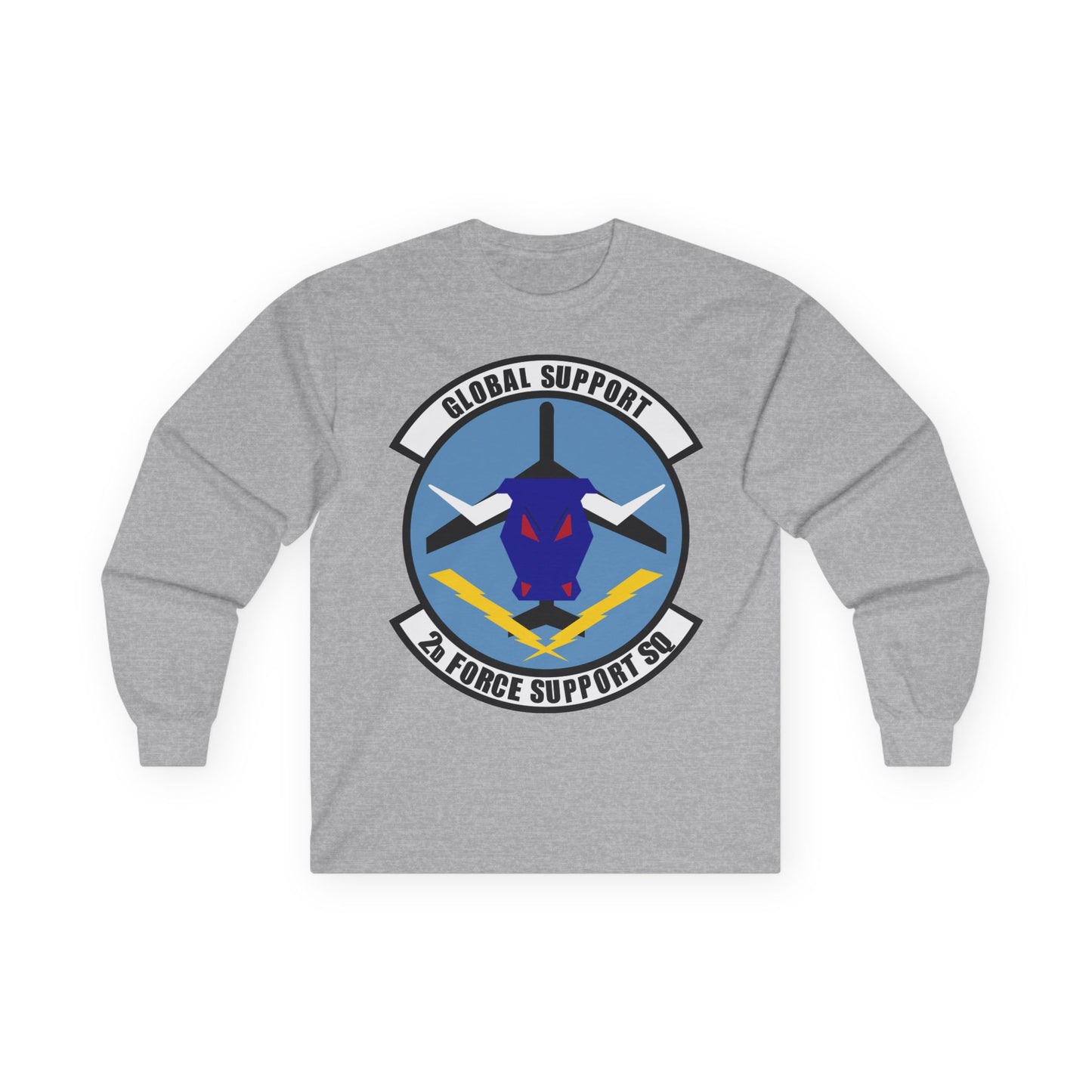 Unisex Ultra Cotton Long Sleeve Tee - USAF - 2d  Force Support Squadron wo txt