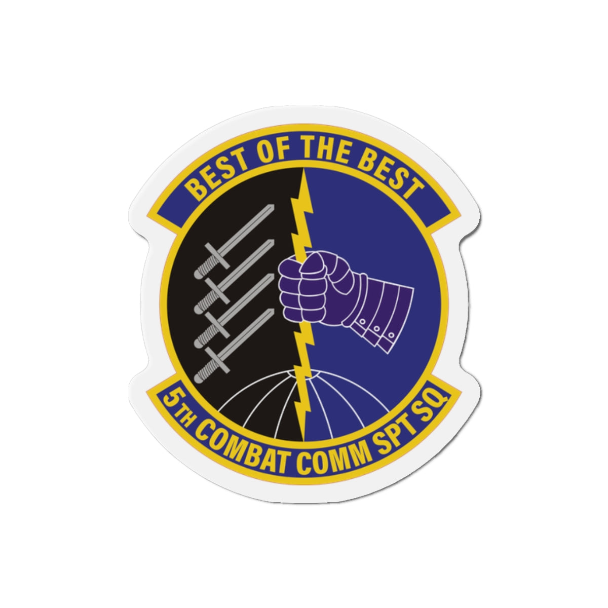 Die-Cut Magnet - USAF - 5th Combat Communications Support Sq wo txt X 300
