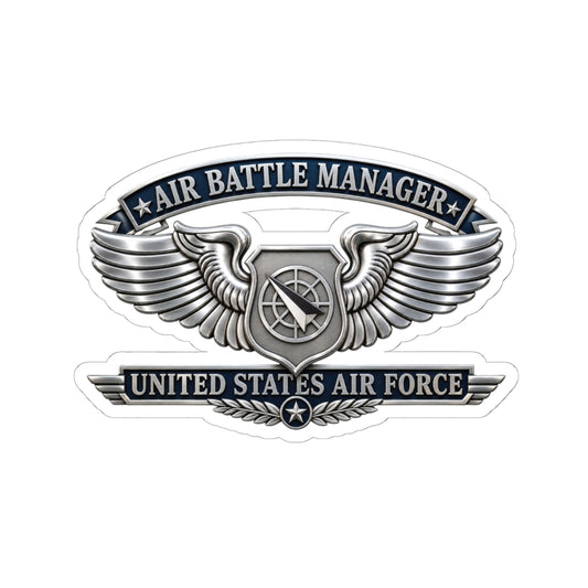 Kiss-Cut Stickers - USAF - Air Battle Manager Badge - United States Air Force- 3D - Enhanced