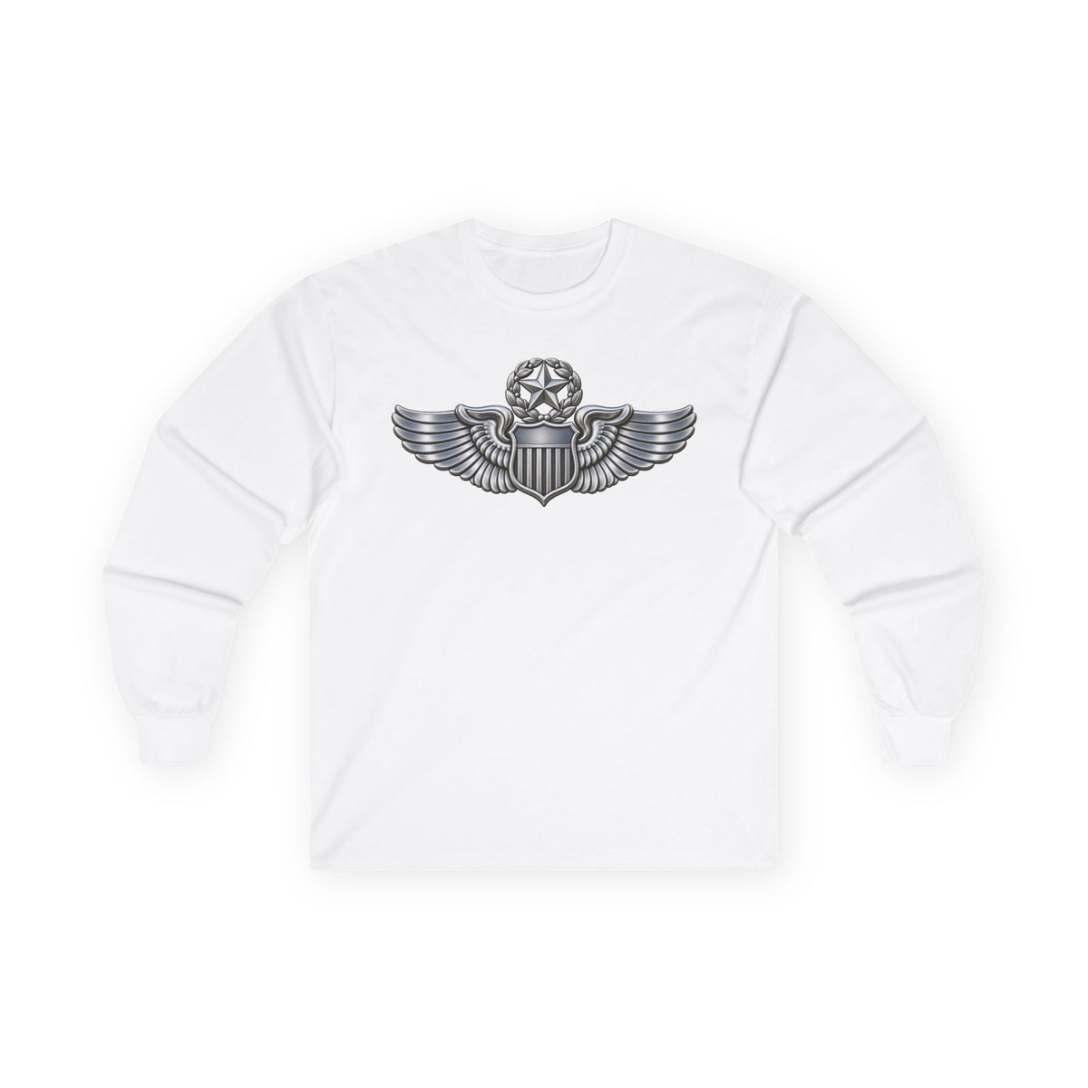Unisex Ultra Cotton Long Sleeve Tee - USAF - Master Pilot Badge wo txt - 3D - Enhanced
