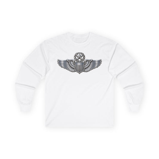 Unisex Ultra Cotton Long Sleeve Tee - USAF - Master Pilot Badge wo txt - 3D - Enhanced