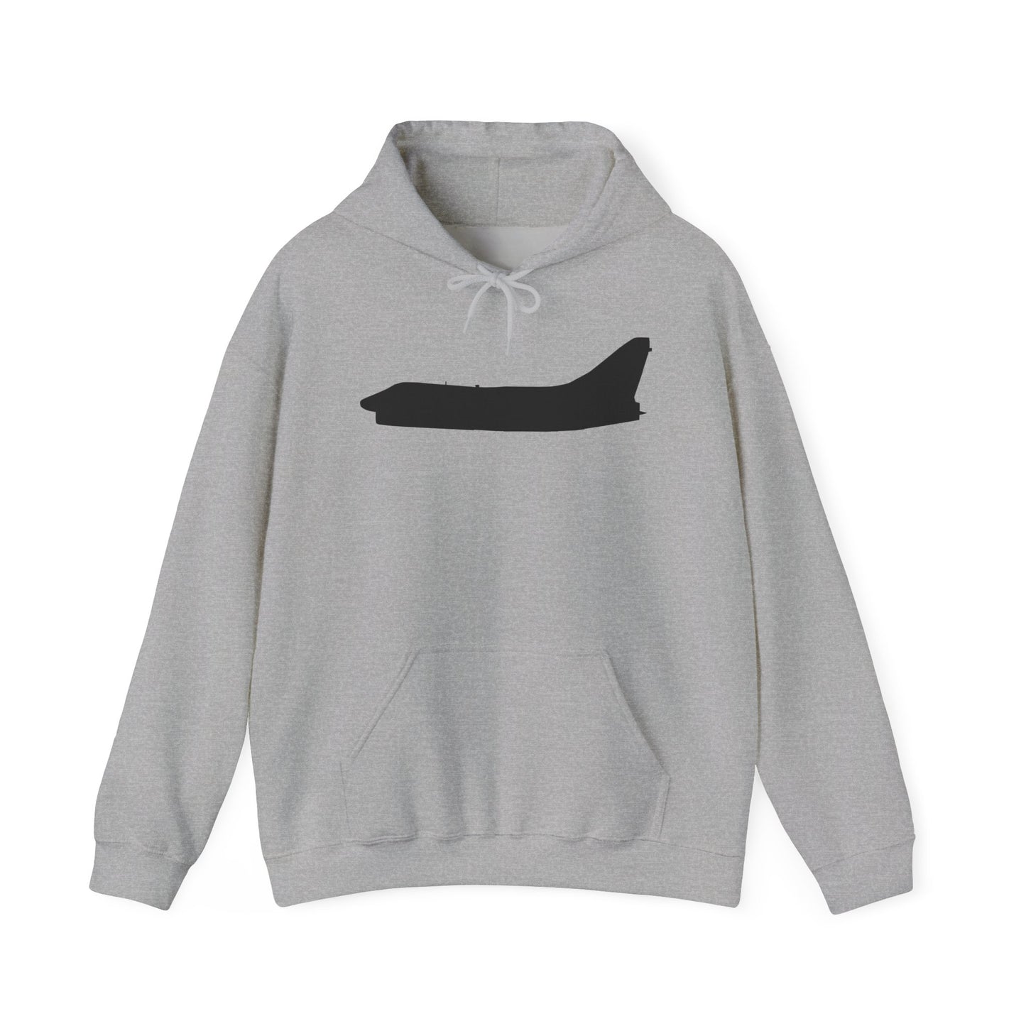 Unisex Heavy Blend Hooded Sweatshirt - Aircraft - Navy - A-7B Corsair II - Side - Silhouette X 300