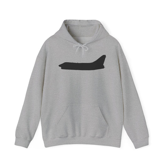 Unisex Heavy Blend Hooded Sweatshirt - Aircraft - Navy - A-7B Corsair II - Side - Silhouette X 300