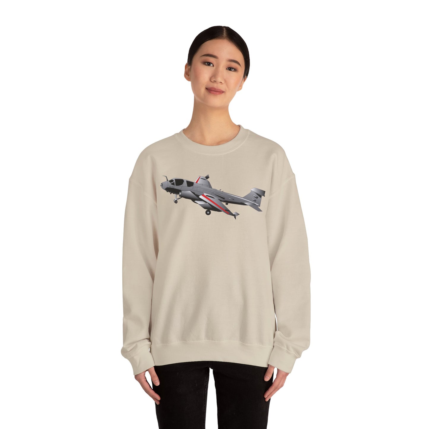 Crewneck Sweatshirt - Aircraft - Navy - A-6A Intruder X 300