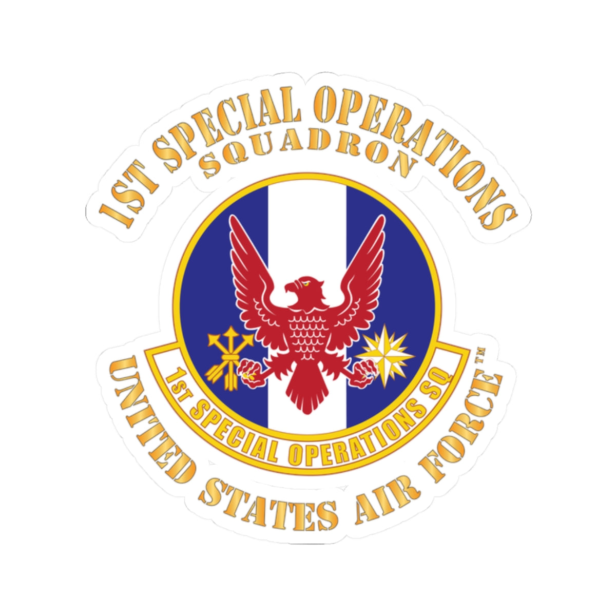 Kiss-Cut Stickers - USAF - 1st Special Operations Squadron X 300 – Air ...