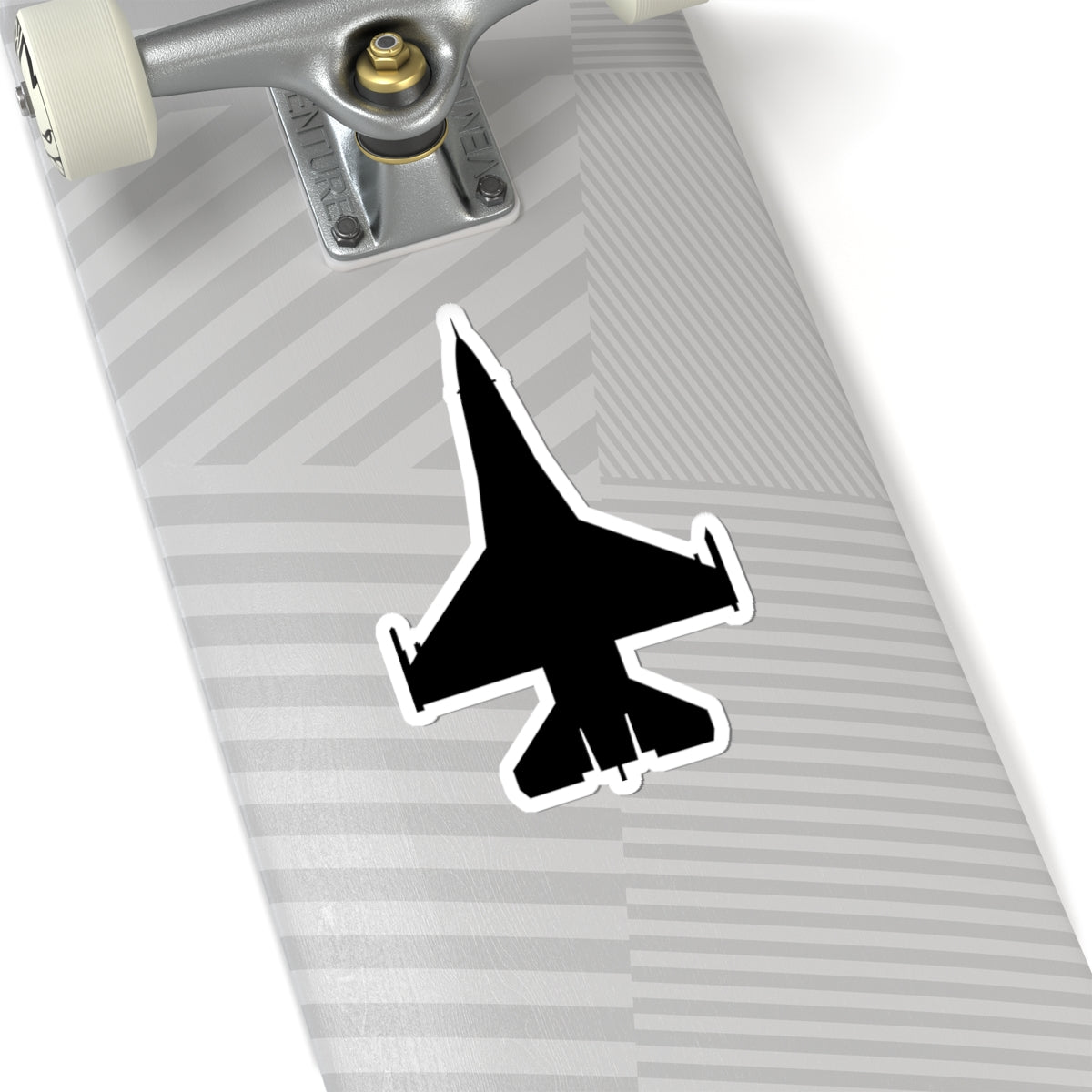Kiss-Cut Stickers - Aircraft - F-16 -Top - Black wo Txt X 300