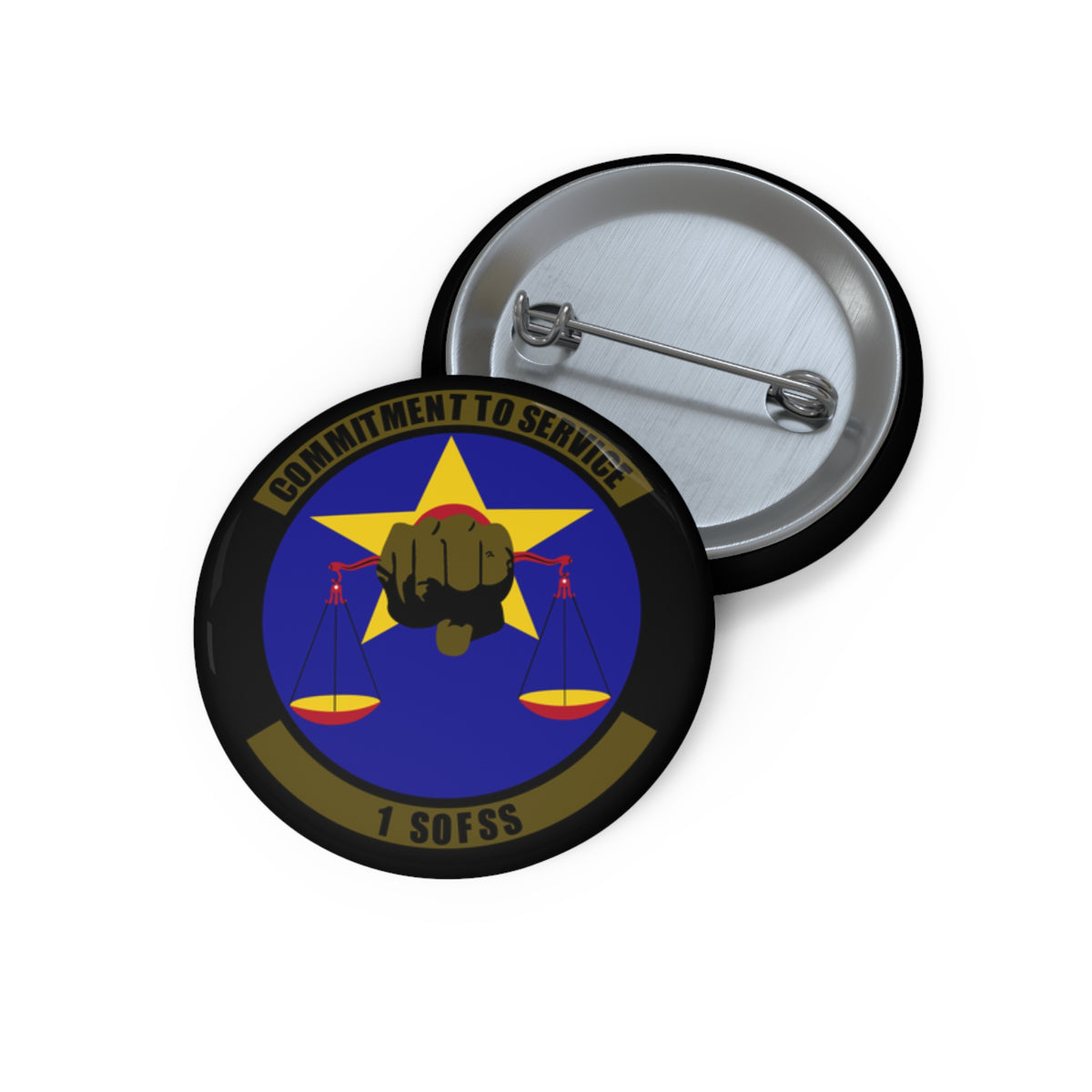 Custom Pin Button - USAF - 1st Special Operations Force Support Sq wo txt X 300