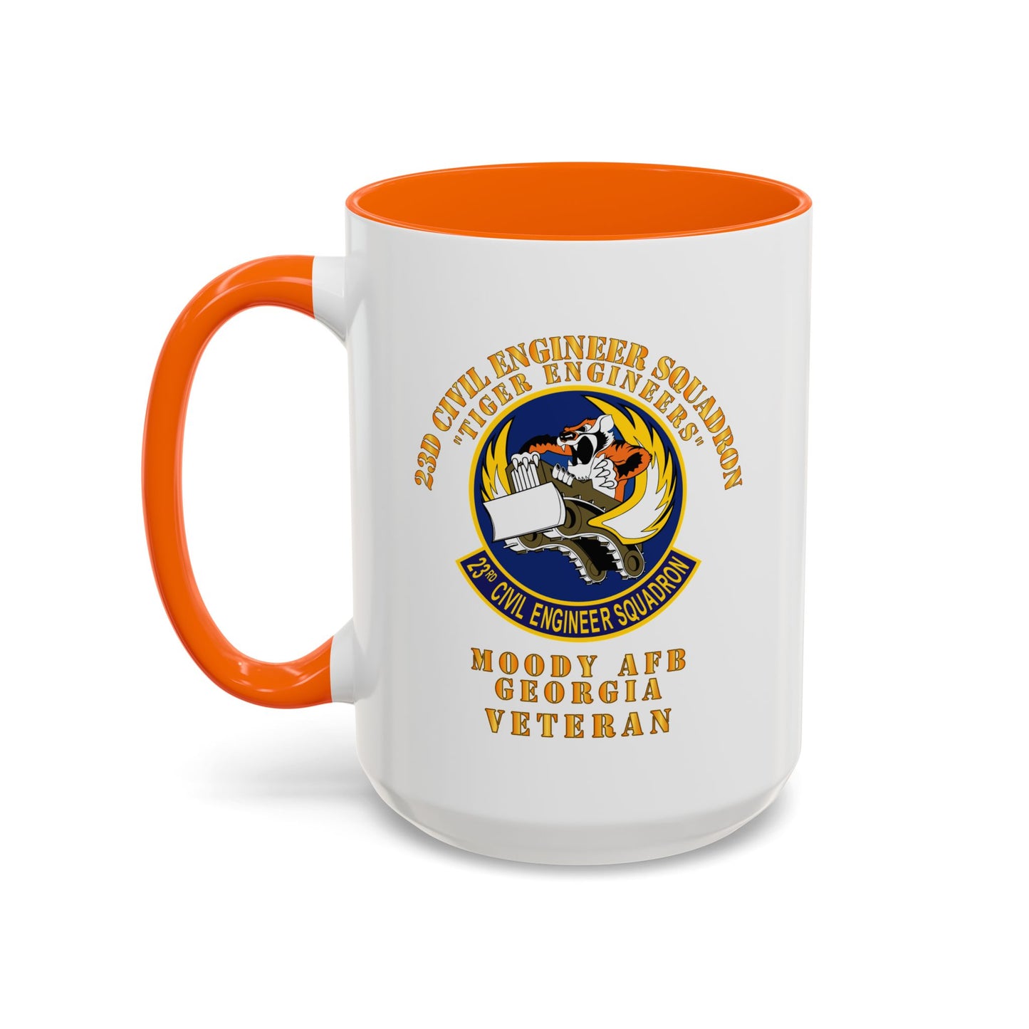 Accent Coffee Mug (11oz & 15oz) - USAF - 23d Civil Engineer Squadron - Tiger Engineers - Moody AFB, GA