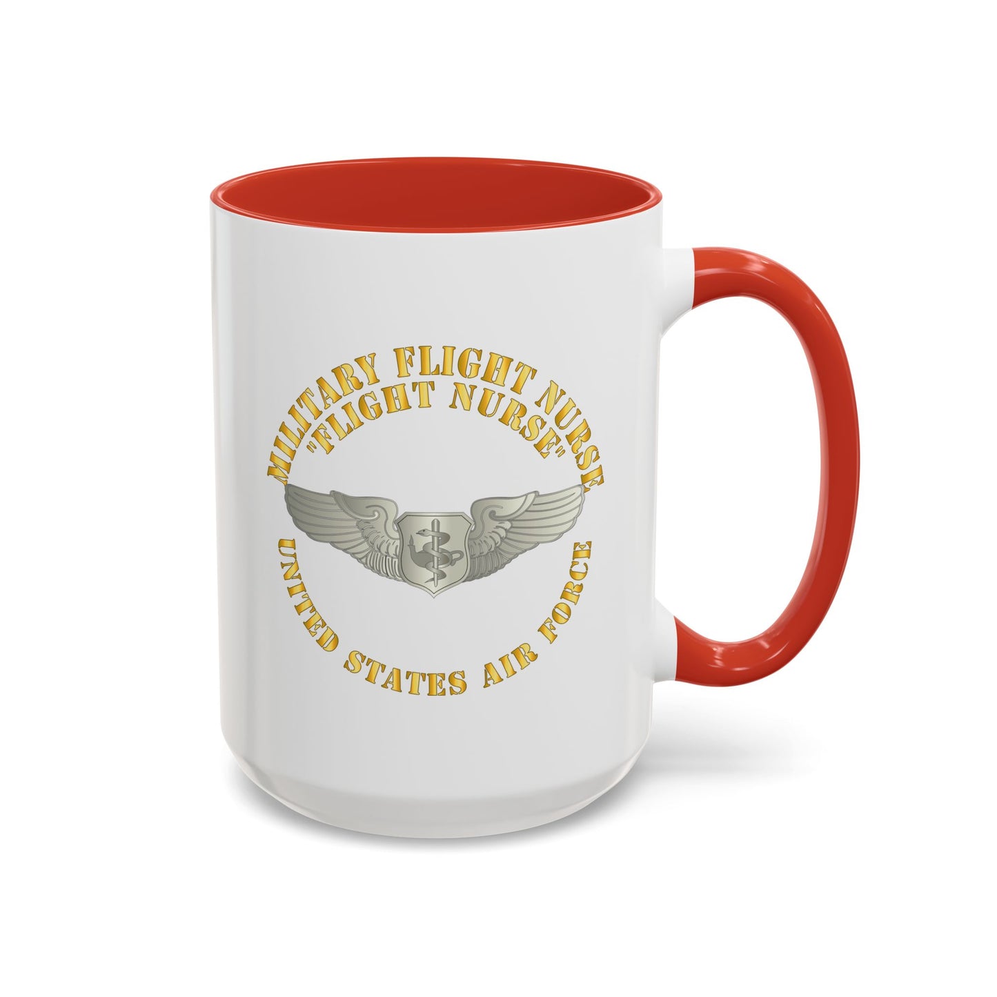 Accent Coffee Mug (11oz & 15oz) - USAF - Military Flight Nurse - Flight Nurse - Basic