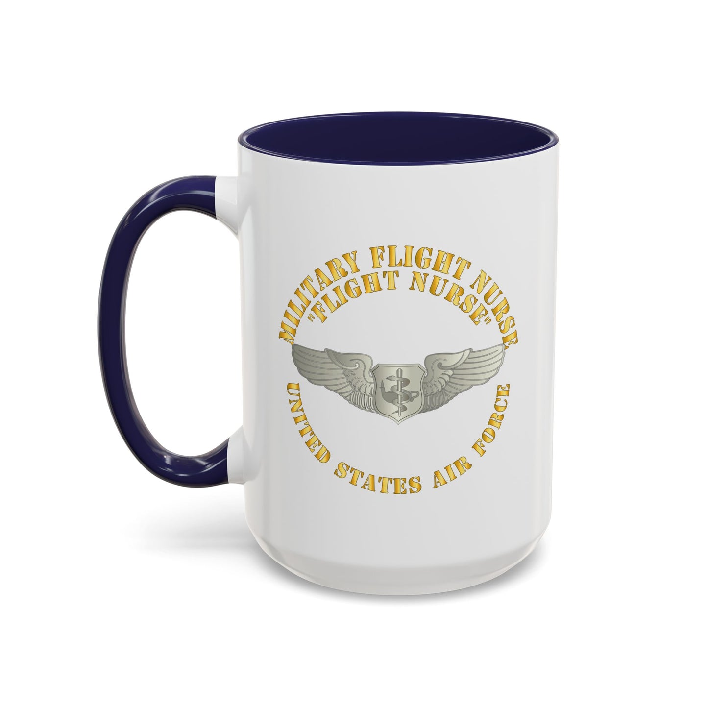 Accent Coffee Mug (11oz & 15oz) - USAF - Military Flight Nurse - Flight Nurse - Basic