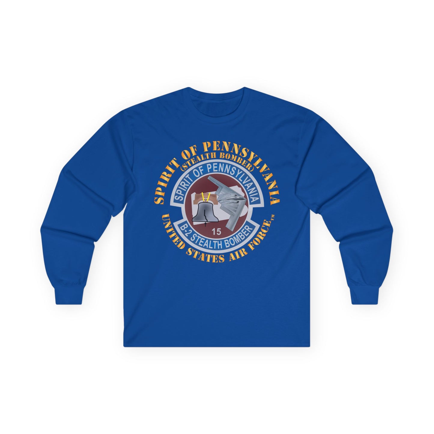 Unisex Ultra Cotton Long Sleeve Tee - USAF - B2 - Spirit of Pennsylvania Stealth Bomber X 300