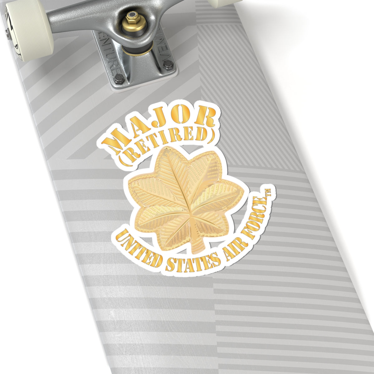 Kiss-Cut Stickers - USAF - Major - Retired X 300