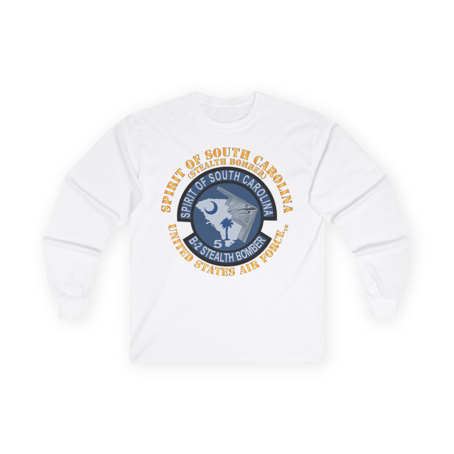 Unisex Ultra Cotton Long Sleeve Tee - USAF - B2 - Spirit of South Carolina Stealth Bomber X 300