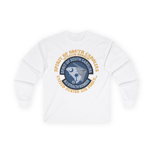 Unisex Ultra Cotton Long Sleeve Tee - USAF - B2 - Spirit of South Carolina Stealth Bomber X 300