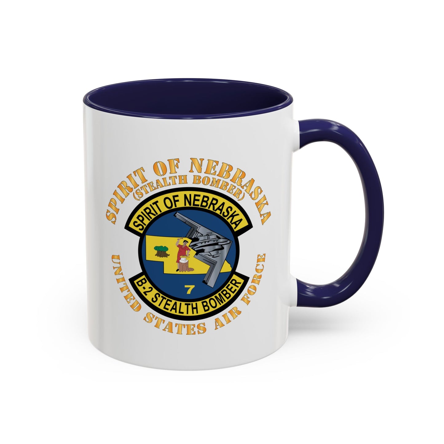 Accent Coffee Mug (11oz & 15oz) - USAF - B2 - Spirit of Nebraska - Stealth Bomber X 300