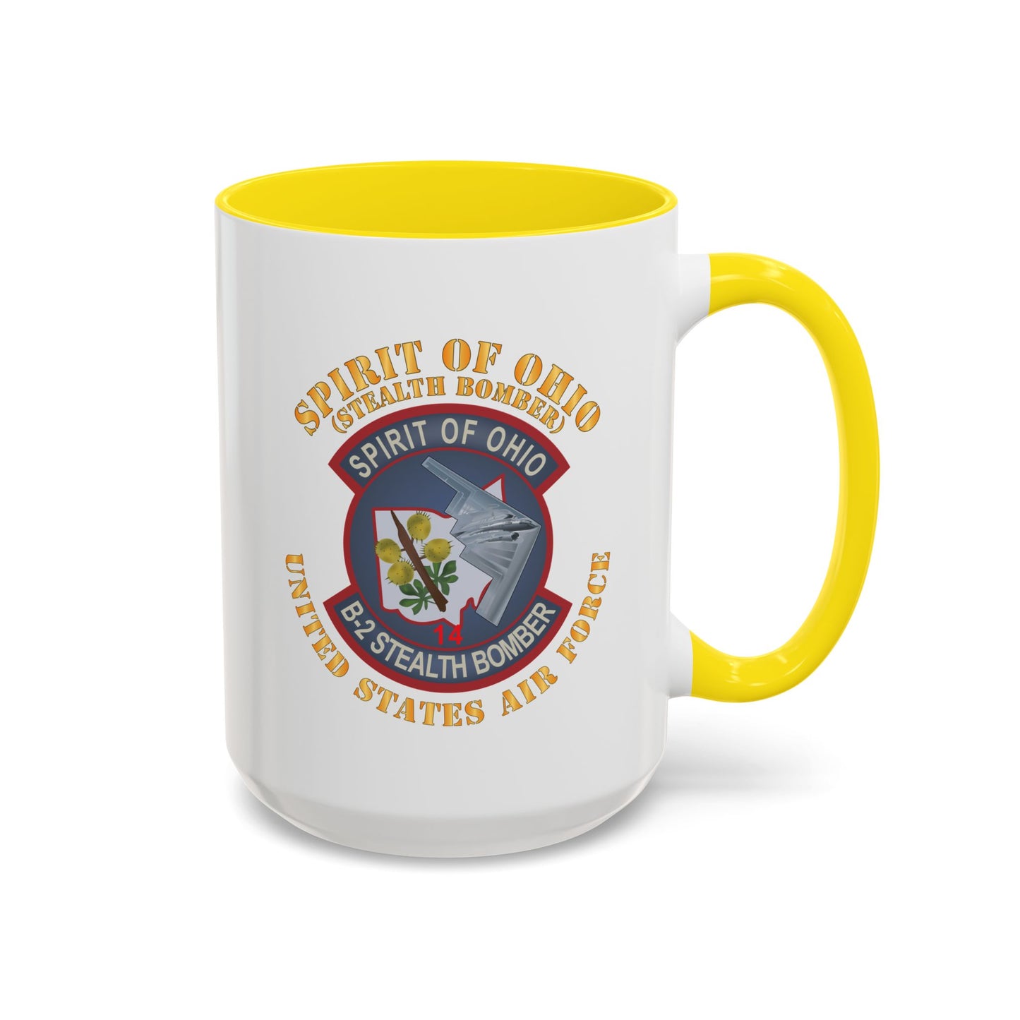 Accent Coffee Mug (11oz & 15oz) - USAF - B2 - Spirit of Ohio - Stealth Bomber X 300