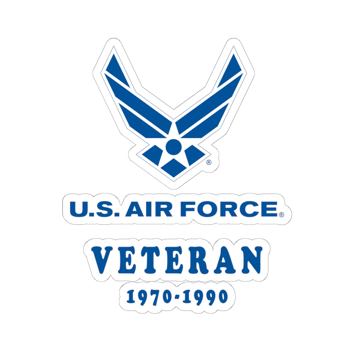 Kiss-Cut Stickers - USAF - Air Force - Veteran w years