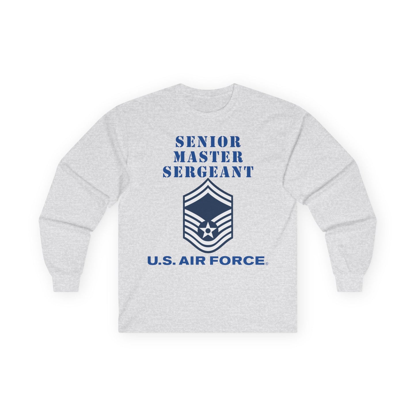 Unisex Ultra Cotton Long Sleeve Tee - USAF - Senior Master Sergeant (E8a) - 2020 - US Air Force w Text X 300