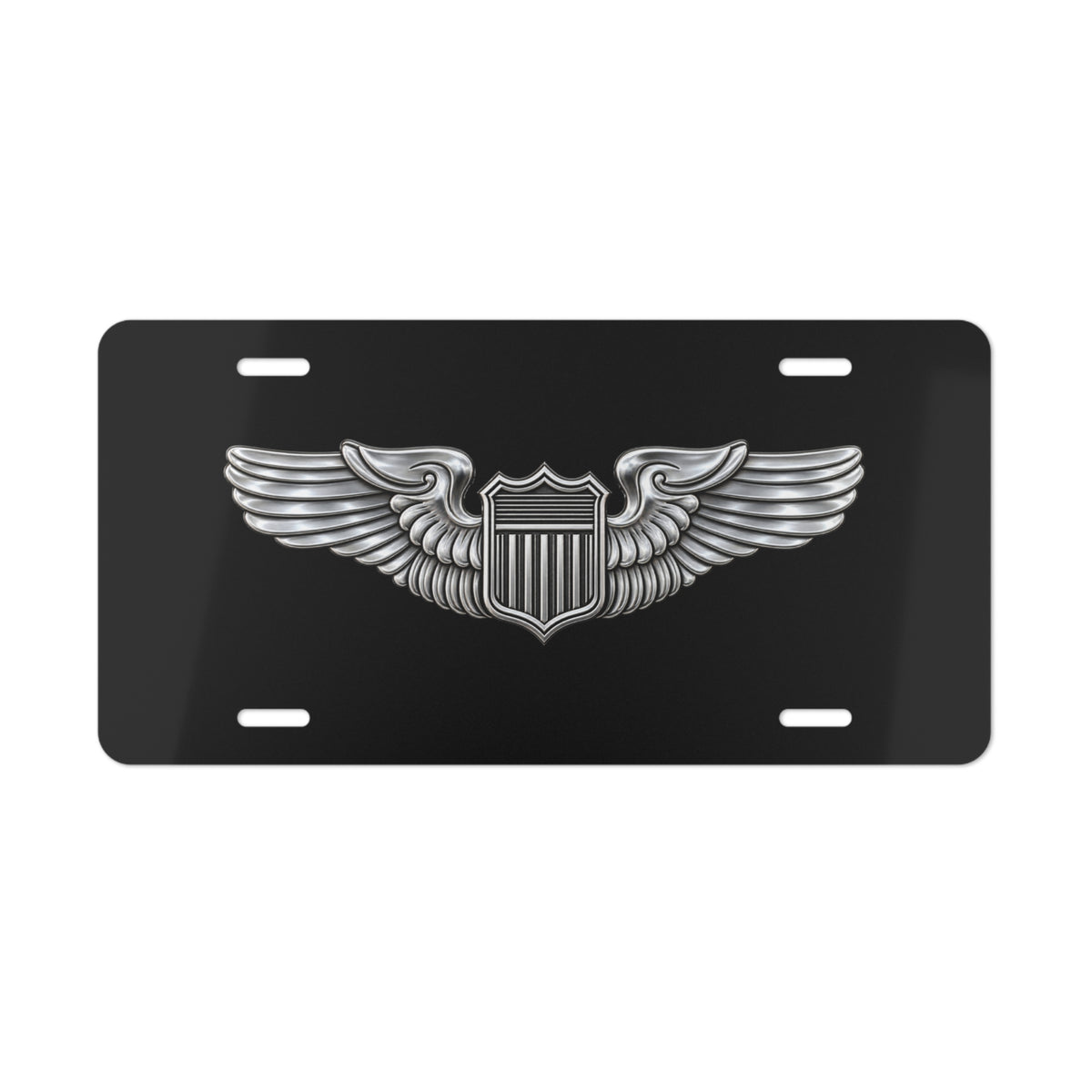 License Plate - USAF - Basic Pilot Badge wo Txt - 3D - Enhanced