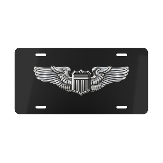 License Plate - USAF - Basic Pilot Badge wo Txt - 3D - Enhanced
