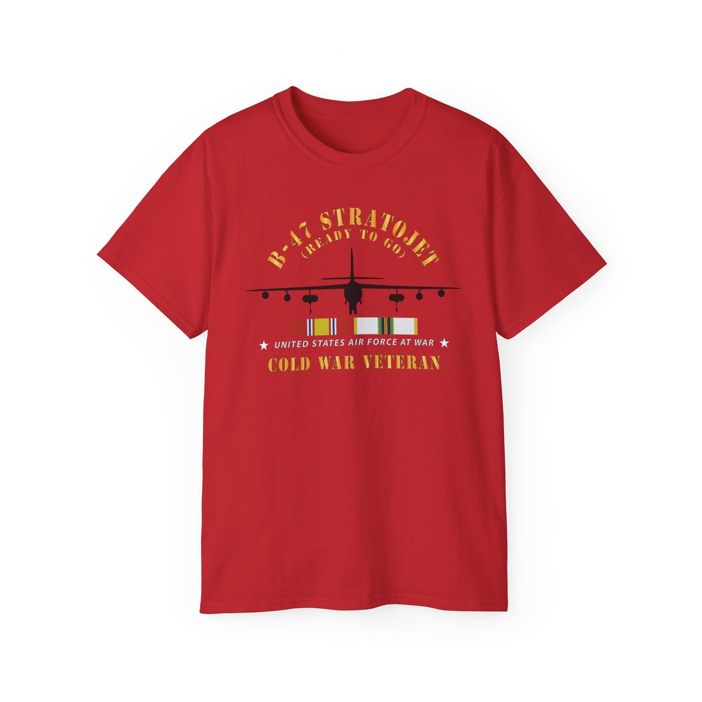 Unisex Ultra Cotton Tee - USAF - B-47 Stratojet - Ready to Go - Silhouette - Cold War Veteran X 300