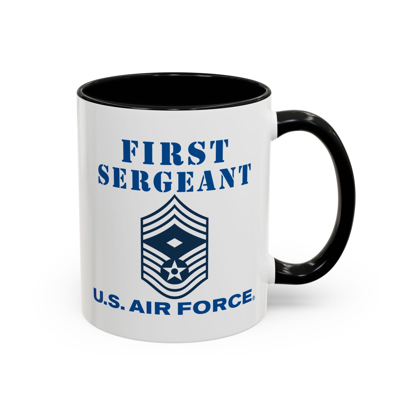 Accent Coffee Mug (11oz & 15oz) - USAF - First Sergeant (E9b) - 2020 - US Air Force w Text X 300