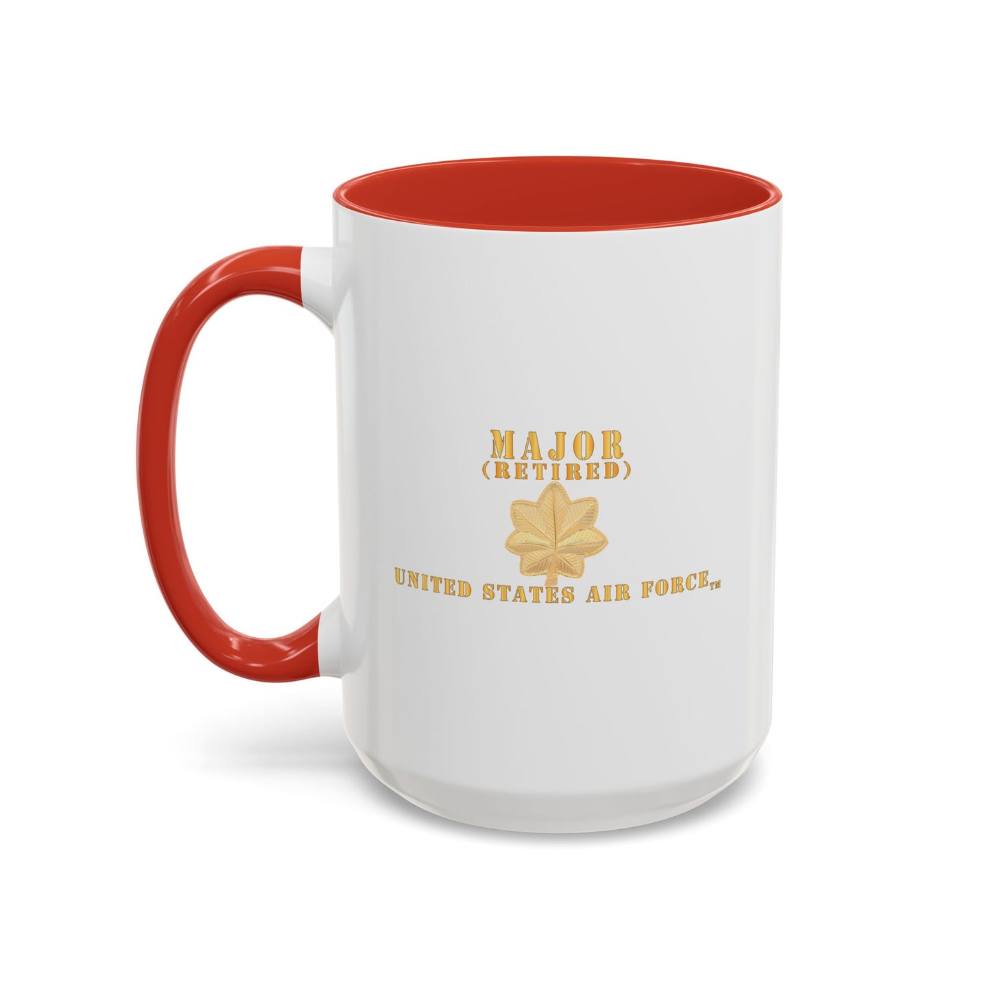 Accent Coffee Mug (11oz & 15oz) - USAF - Major - MAJ - Retired X 300
