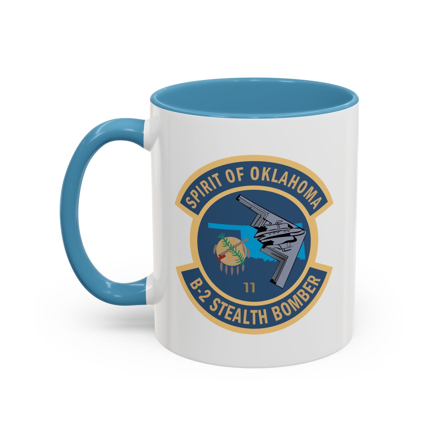 Accent Coffee Mug (11oz & 15oz) - USAF - B2 - Spirit of Oklahoma - Stealth Bomber wo txt X 300