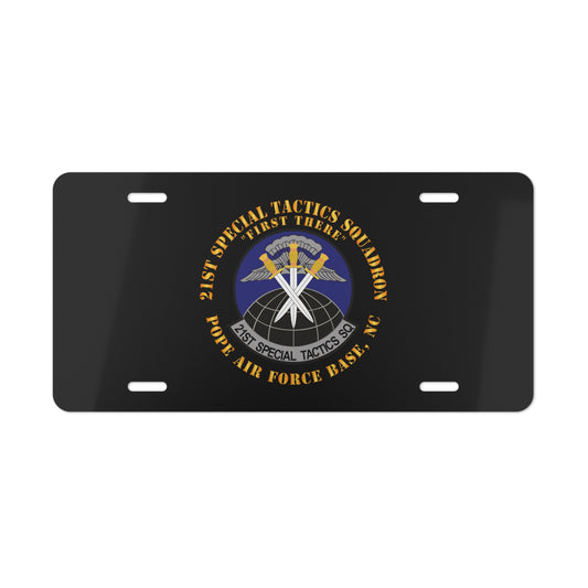 License Plate - USAF - 21st Special Tactics Squadron - First There - Pope AFB, NC