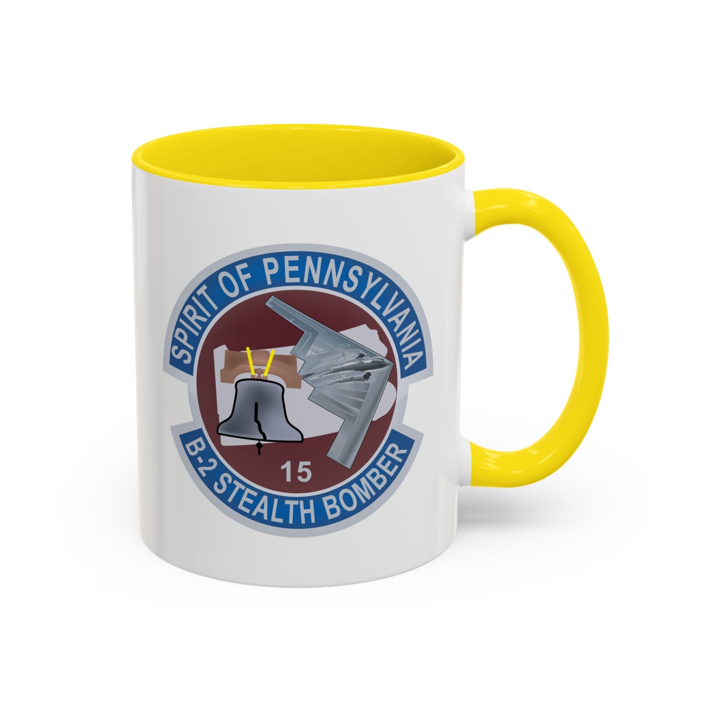 Accent Coffee Mug (11oz & 15oz) - USAF - B2 - Spirit of Pennsylvania Stealth Bomber wo Txt X 300