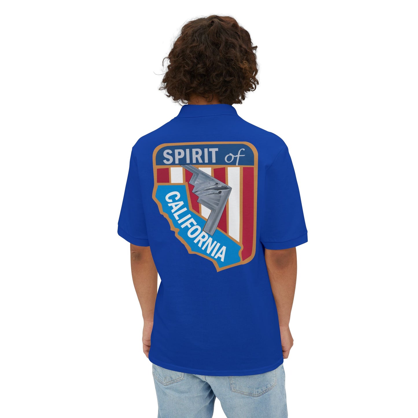Men's Piqué Polo - USAF - B2 - Spirit of California - Stealth Bomber wo txt X 300