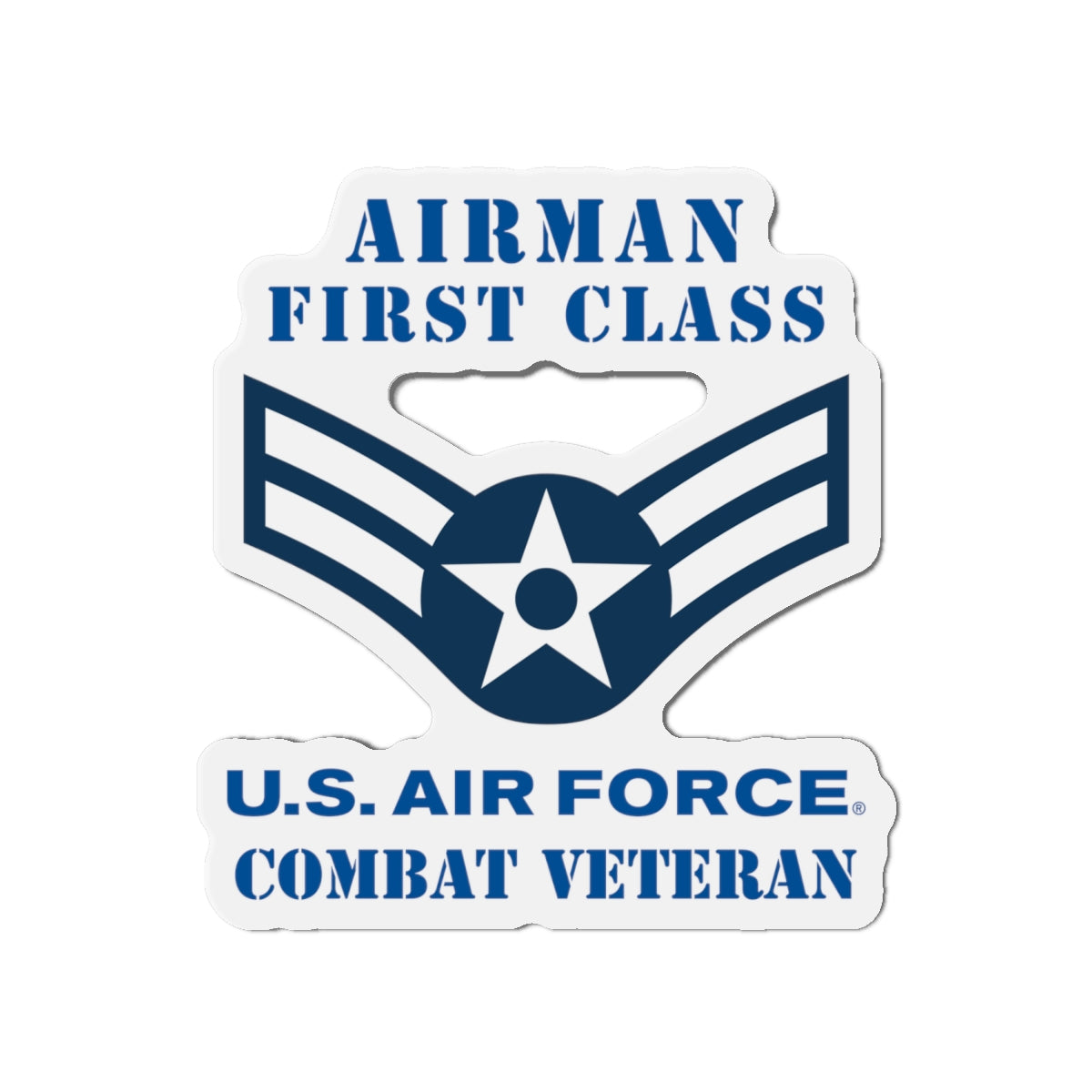 Die-Cut Magnet - USAF - Airman - First Class (E3) - 2020 - Combat Veteran