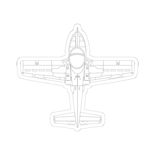 Kiss-Cut Stickers - Aircraft - T-37-Trainer - Top - LA X 300